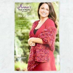 Annies Hook & Needle Kit Club "Its A Wrap" Crochet & Knit Pattern w/Yarn - New